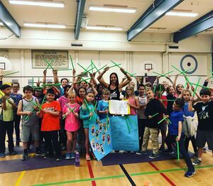 Kids POUND Class at Dallas Elementary School in Kamloops, BC
